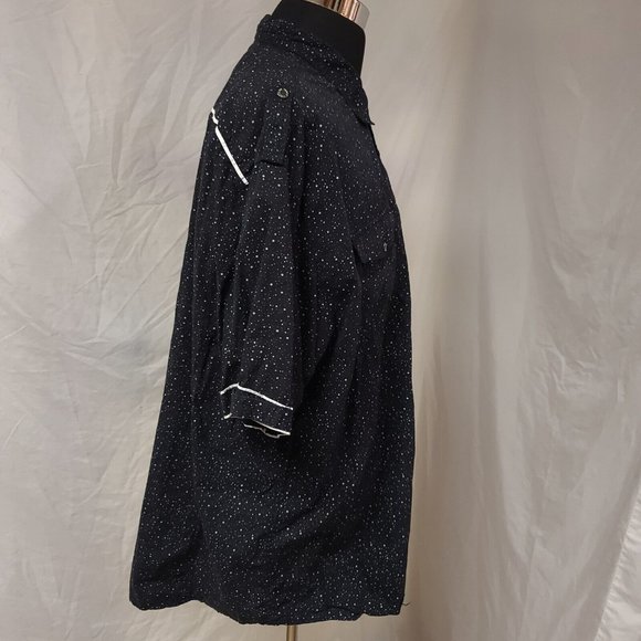 Truth Substance Common Sense Mens 4X Black Polka Dot Short Sleeve Shirt - Picture 8 of 12